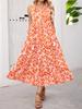 European and American summer printing new holiday style fashion sleeveless dress