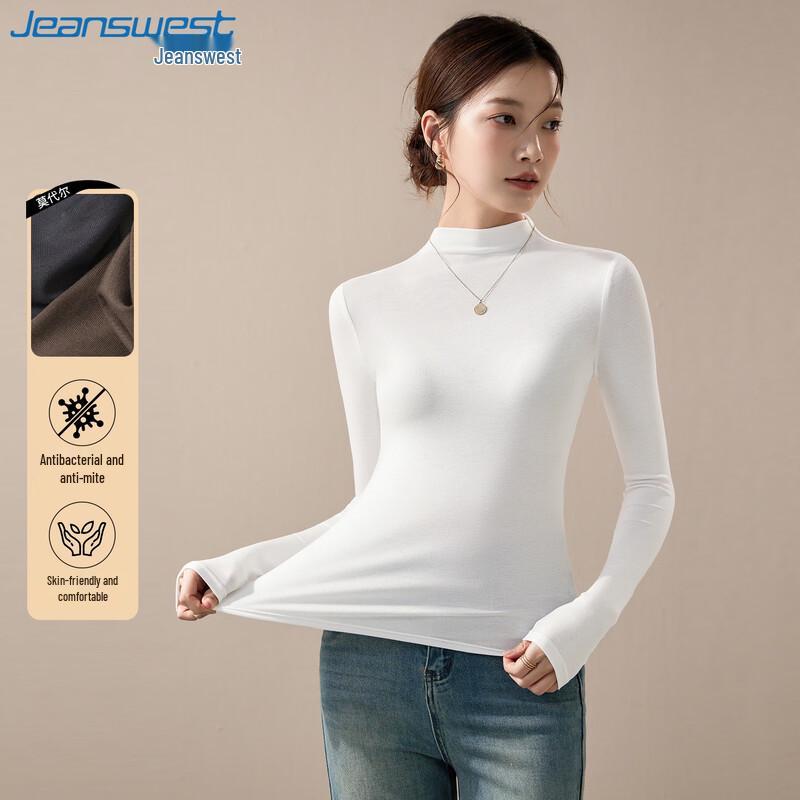Jeanswest Women s 10A Antibacterial Half-High Collar Long Sleeve Top L