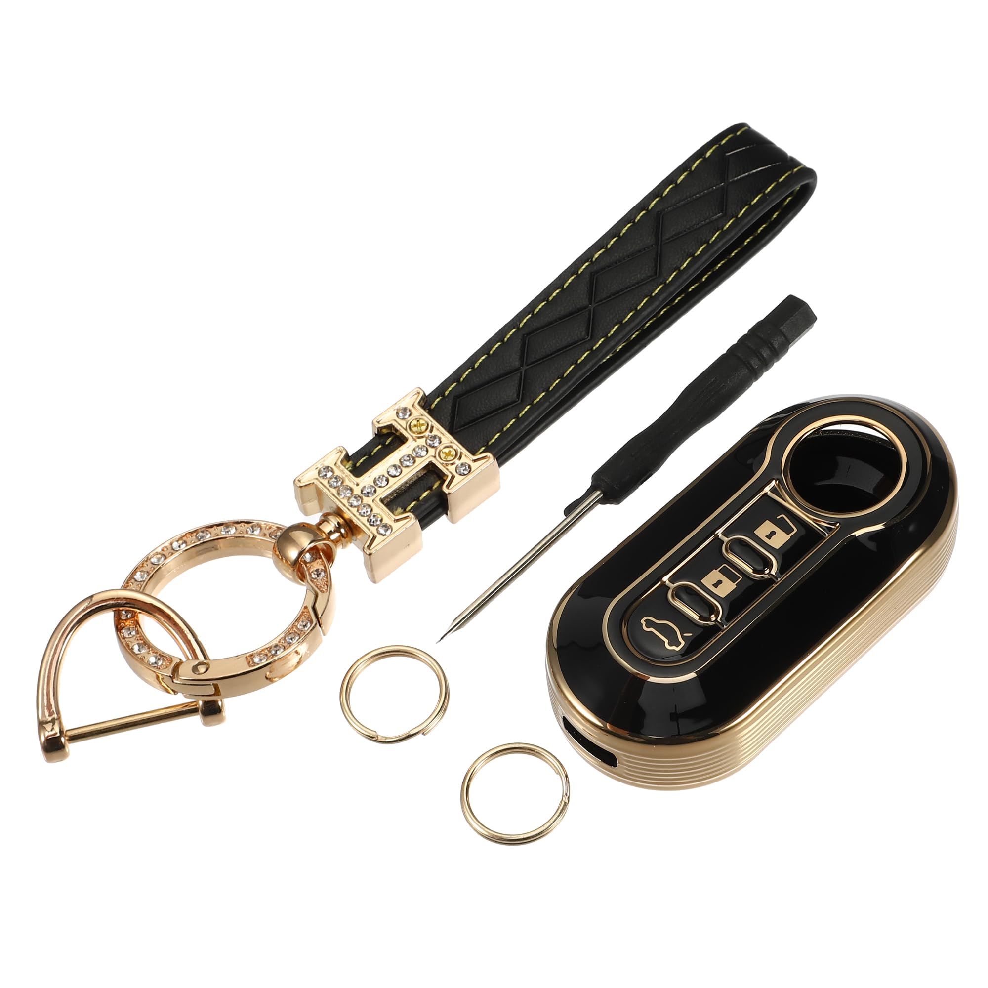 A ABSOPRO Key Fob Cover Kit Compatible with Fi at чёрный