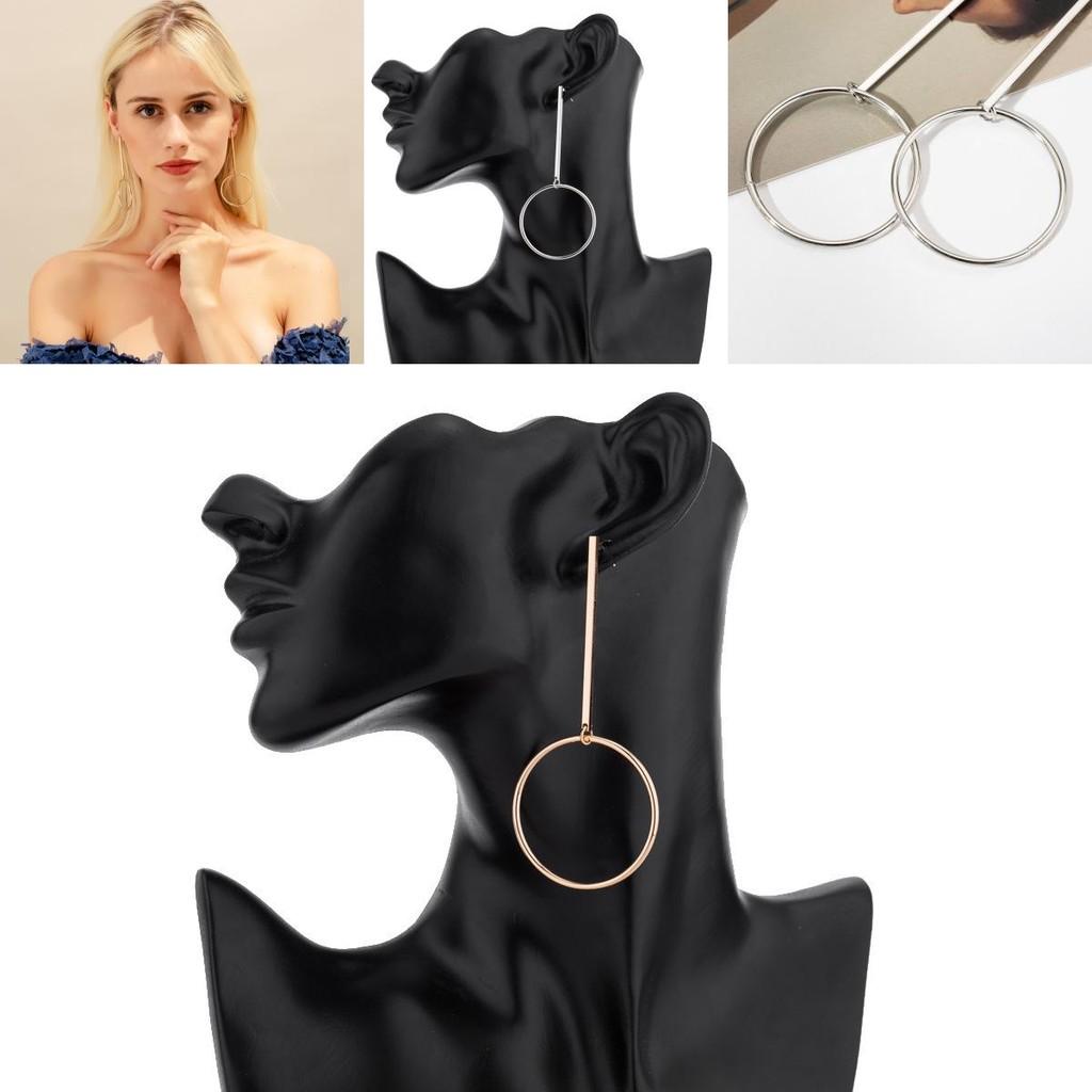 Stylish And Trendy Geometric Alloy Earrings Minimalist Metal Circle Hoops For Fall 2021