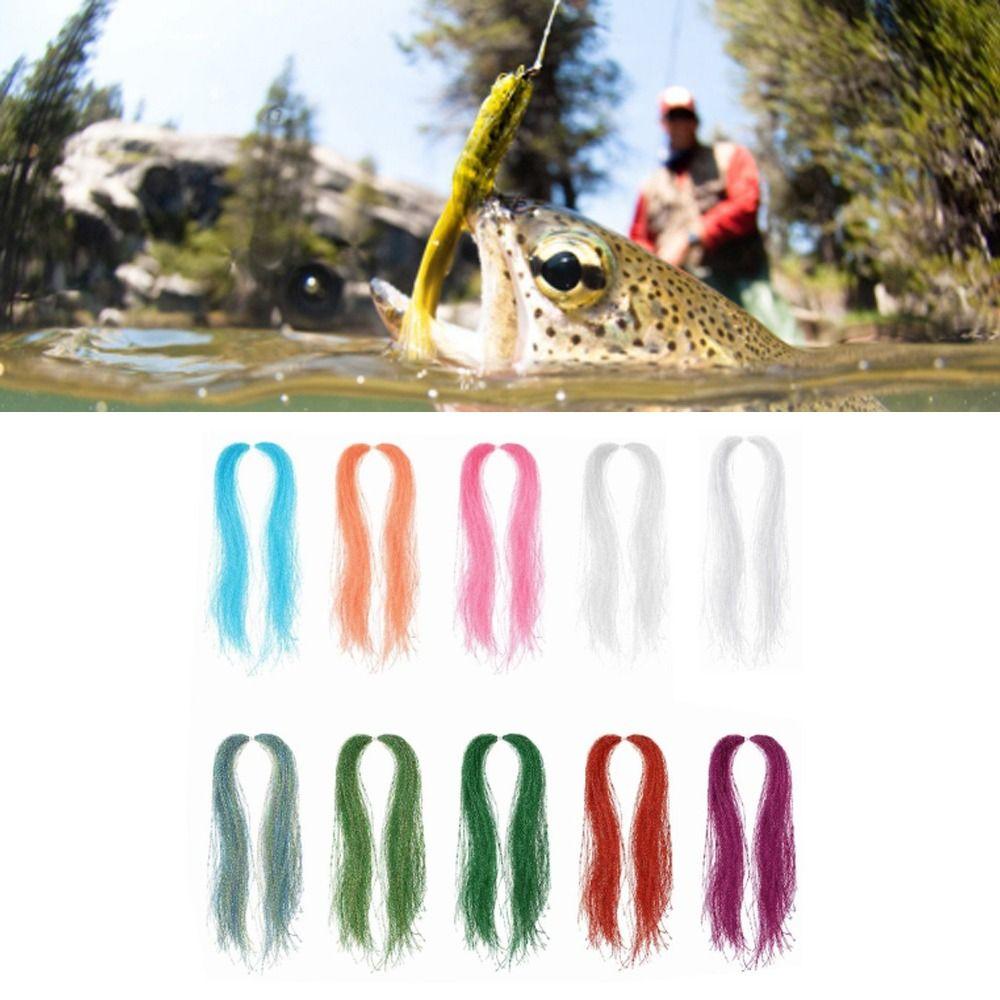 10 Packs 35cm Fly Fishing Tying Material 10 Colors Fishing Lure Tying Material  Fly Fishing Tools