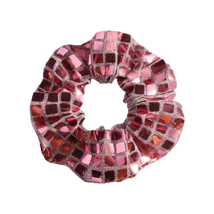 

Glitters Hair Band With Sequins Large Intestine Hair Rings Solid Head Band for Women Fashion рожевий