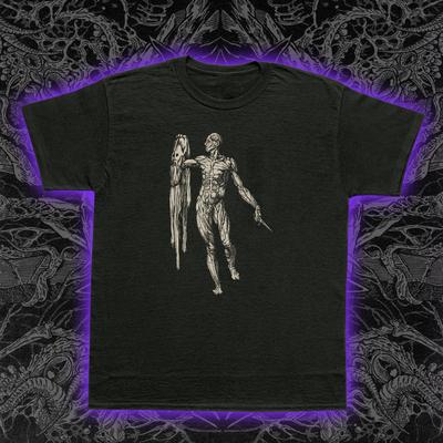 Doe Je Huid Uit T-shirt Italiaanse Horror Cultfilm Lichaam Gevild Anatomische Kunst