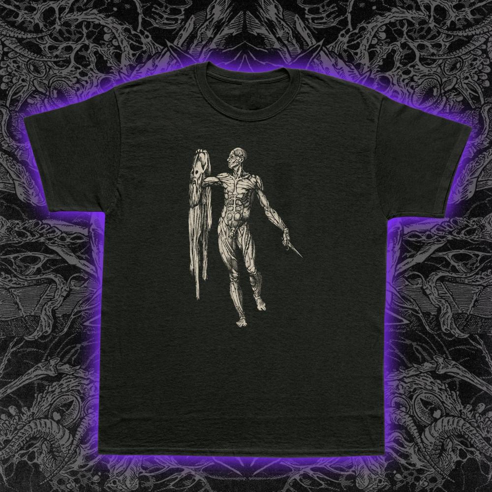 Take Off Your Skin T-Shirt Italian Horror Cult Film Body Flayed Anatomical Art