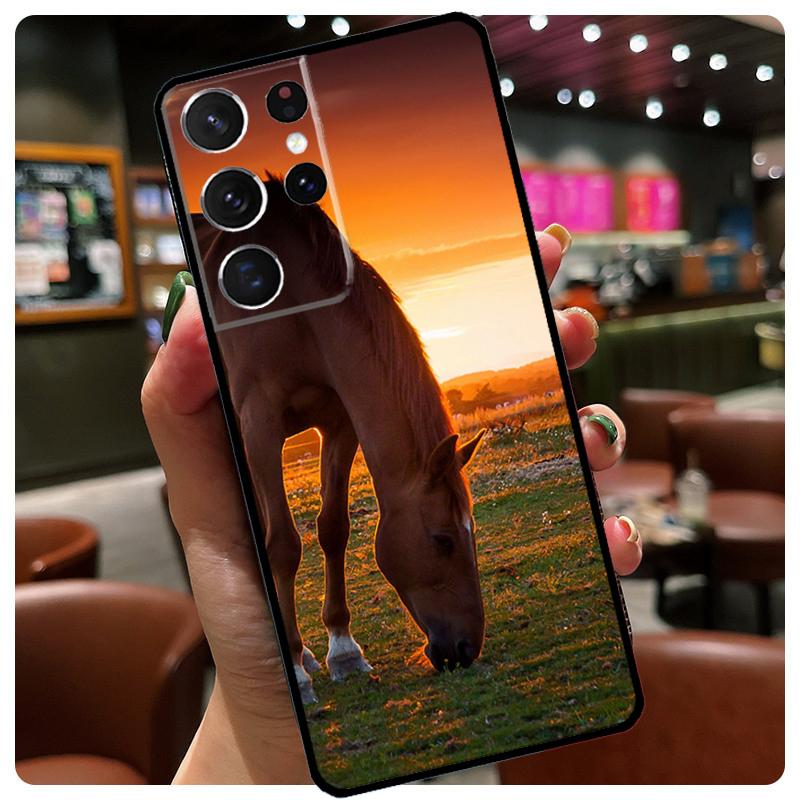 Horse Animal Phone Case For Samsung Galaxy S25 Ultra S20 S21 S22 S23 S24 Ultra S9 S10 Plus S25 FE Cover