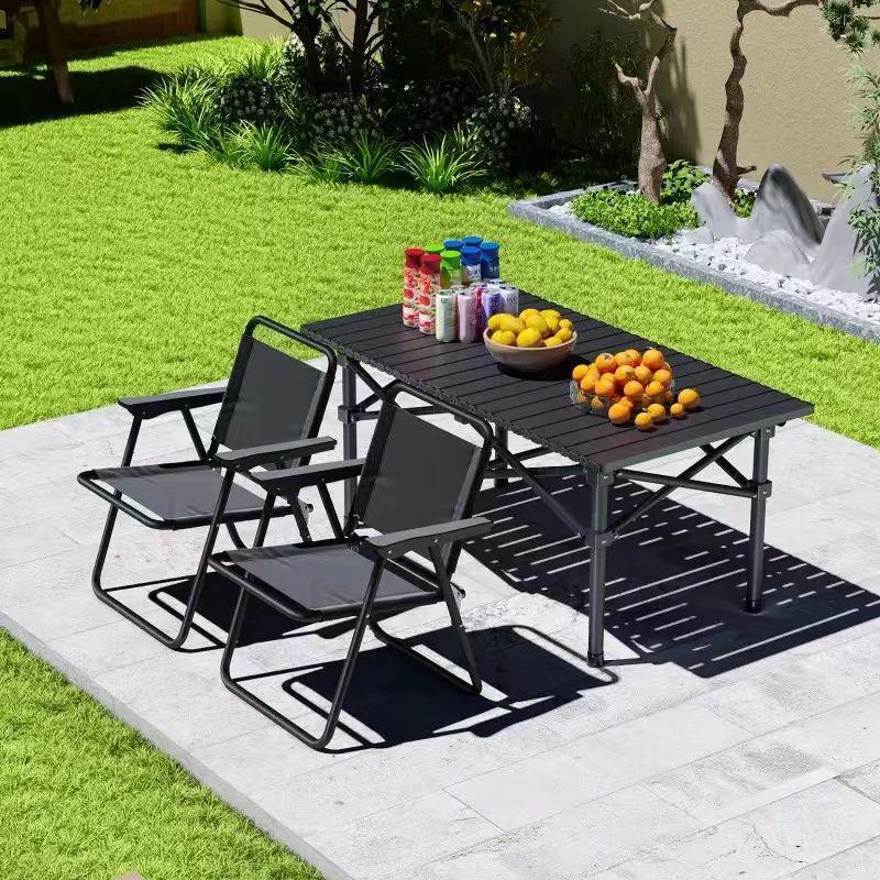 Folding Outdoor Table and Chair Set with Storage Bag - Quick Fold, Easy Store, Perfect for Fishing, Picnics, and Night Markets