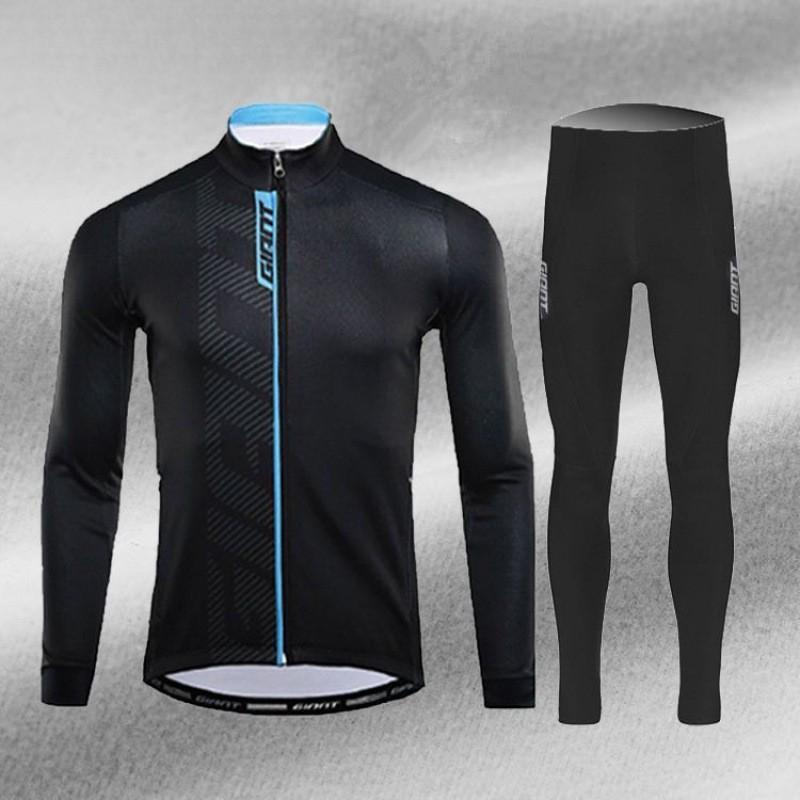 Lightweight Quick-Dry UV Protection Cycling Jersey Set Long Sleeve Mountain Road Bike Riders Men