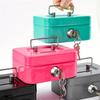 Metal Money Safe Case with Key Lock Box Creative Lockable Cash Box  Store Use