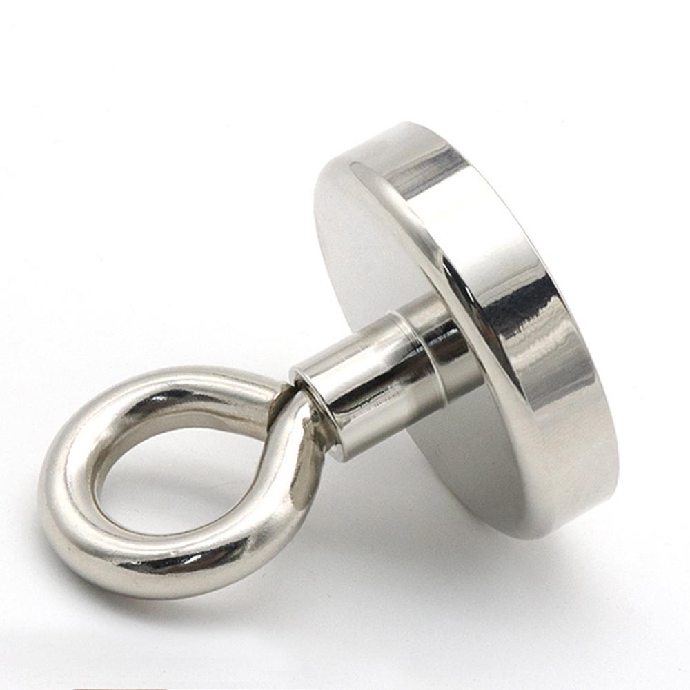 Round with Eyebolt Ring Garage Pulling Deep Sea Kitchen Tools Fishing Magnets Hooks Salvage Magnets