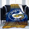 Parramatta Eels Team Crest Blanket Suitable for Sofas, Beds, Offices, And Camping - Perfect Gift for Halloween Christmas