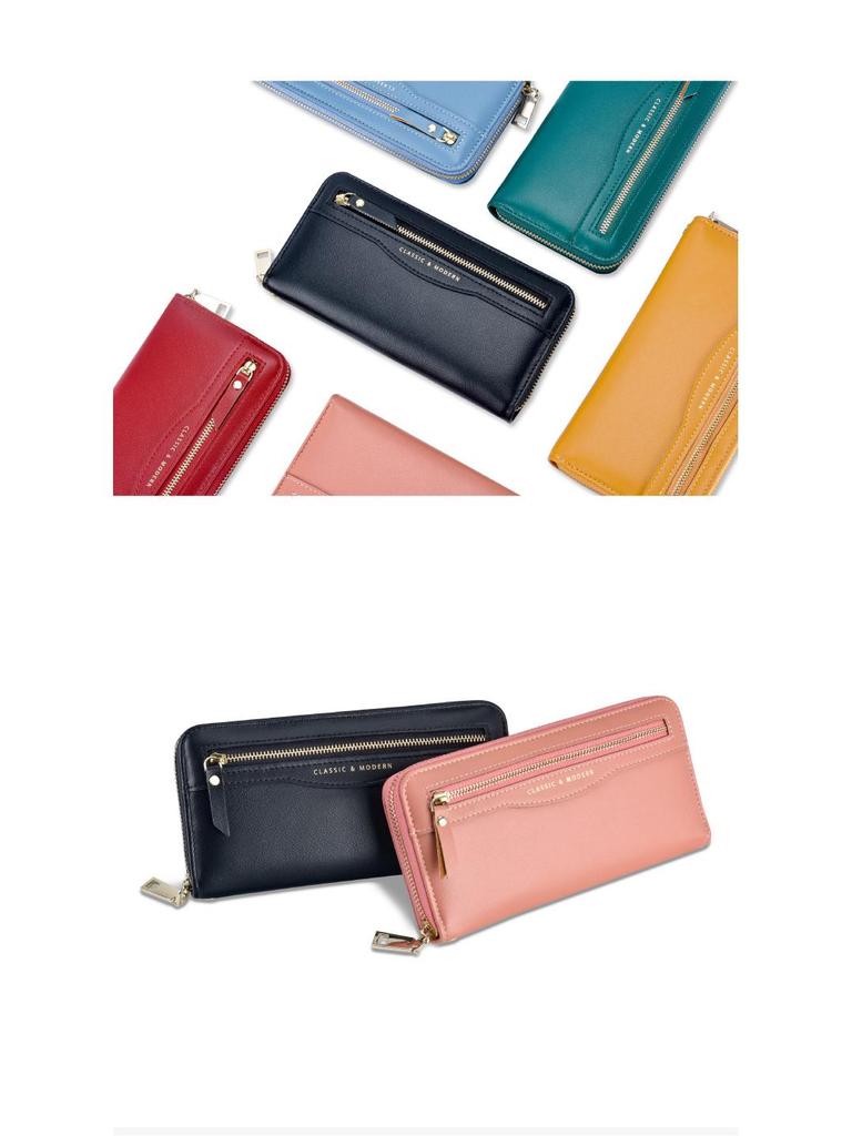 Tailian Women's Multifunctional Zipper Wallet and Card Holder Clutch