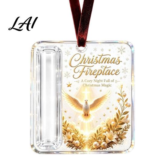 Creative Money Gift Ideas Christmas Cash Holder Ornament Acrylic Holder Holiday Ornament Hanging Decoration for Xmas Tree Stocking Stuffer,