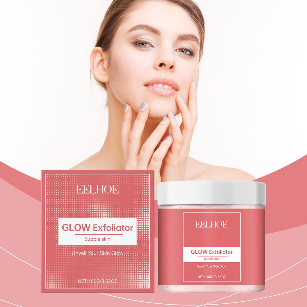 EELHOE Smooth Facial Scrub Exfoliator Dark Skin Removal Moisturizing Face Glow Even Skin Tone Lighten the Face Scrub Exfoliating