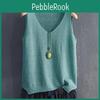 Oversize Undershirt Vest Women Sleeveless Vintage Loose Sweater Vest Linen Casual Vneck Vest