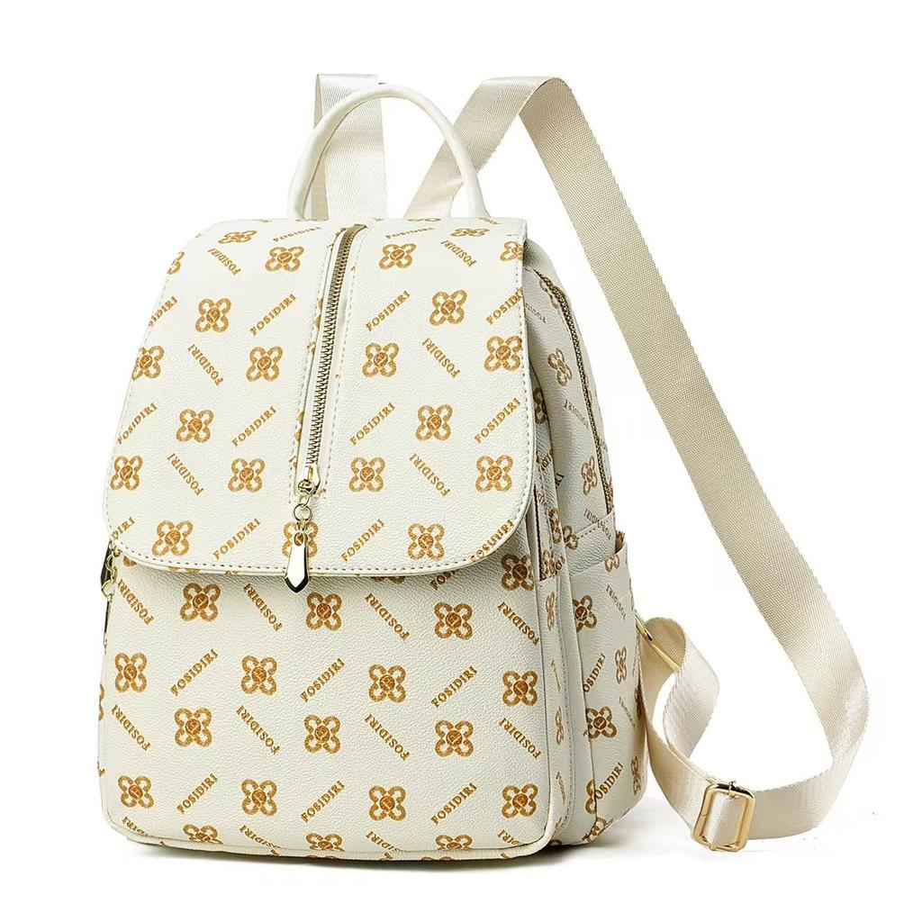 Neuer modischer Rucksack mit Retro-Print für Damen. Modischer Reiserucksack mit großer Kapazität und doppeltem Verwendungszweck, Schultasche