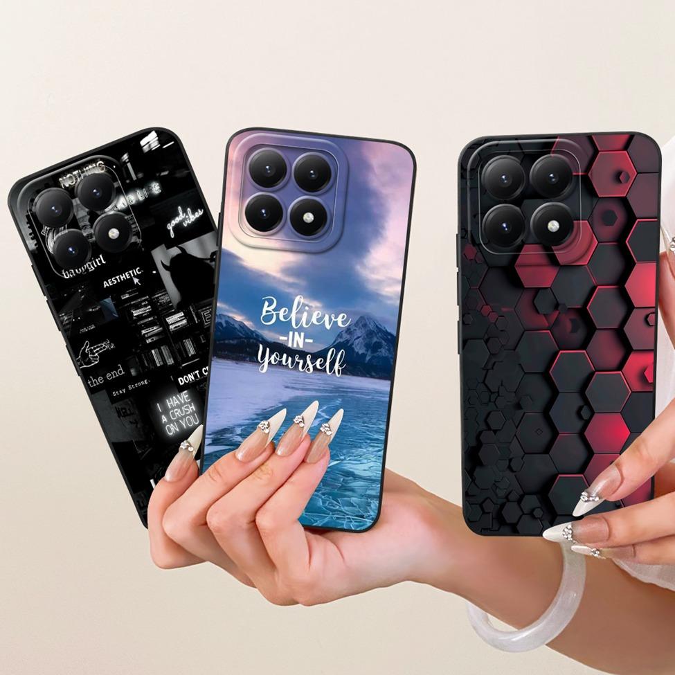 Casing For Xiaomi 15T 5G Cover Silicone Luxury Fashion Flowers Kawaii Cute Painted Shockproof Phone Case 25069PTEBG