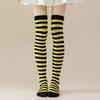 Autumn Winter Color Striped Stockings Japanese Over Knee Socks Fashion Women Keep Warm Sexy Slim Long Socks Striped Hosiery