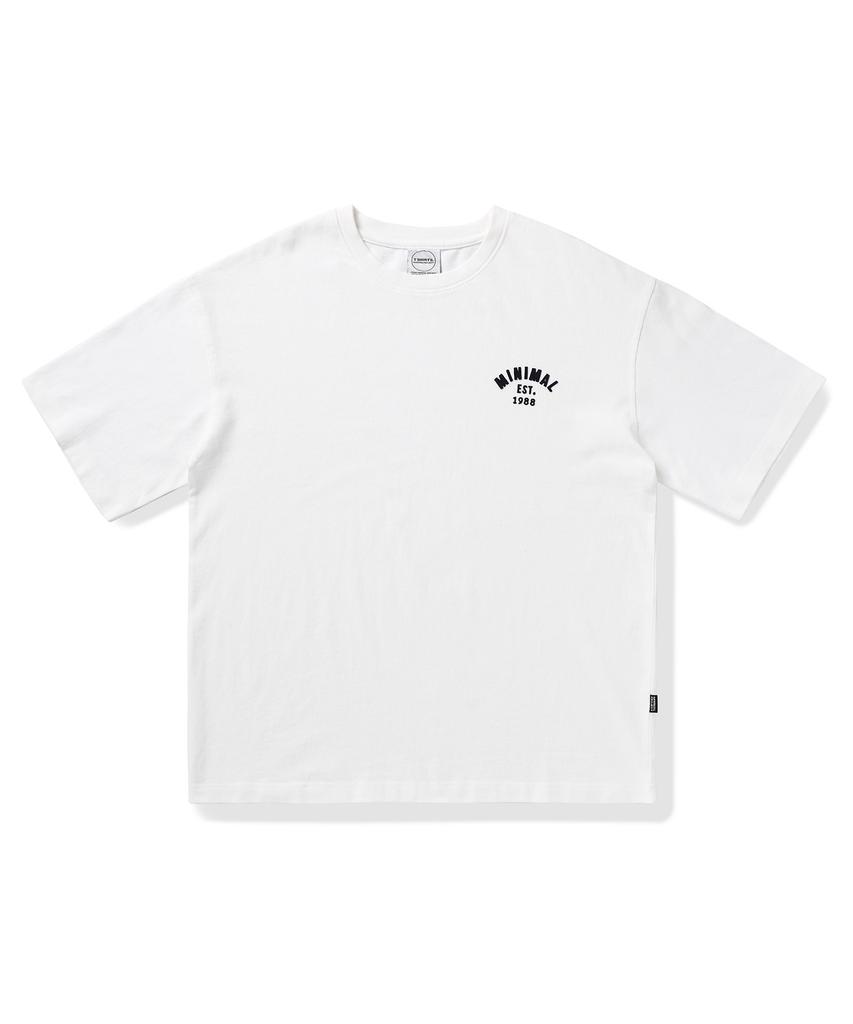 MINIMALPROJECT Minimal Applique Arch Logo Pigment Short Sleeve T-Shirt Mst158 [White]