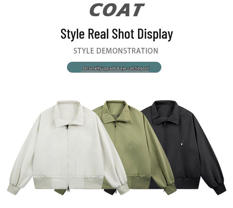 2026 Men's Loose Fit Bomber Jacket: Versatile Casual Spring/Autumn Outerwear for Him and Her