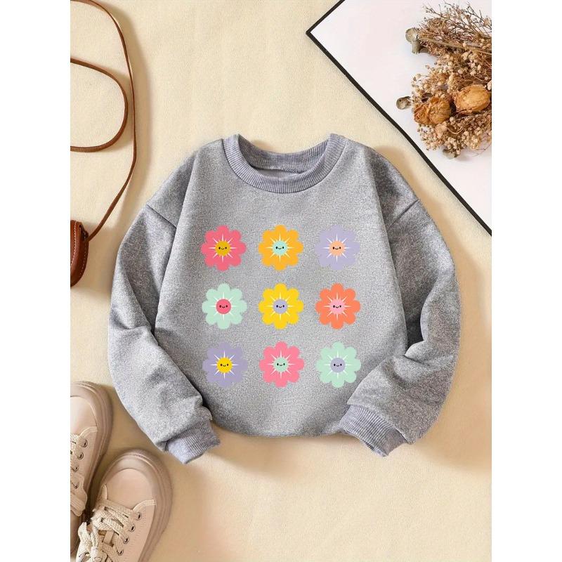 Kids Sweatshirt Creative Letter Pattern Fashionable Casual Crew Neck Sweatshirt Is Suitable for Daily Party Holiday Gifts