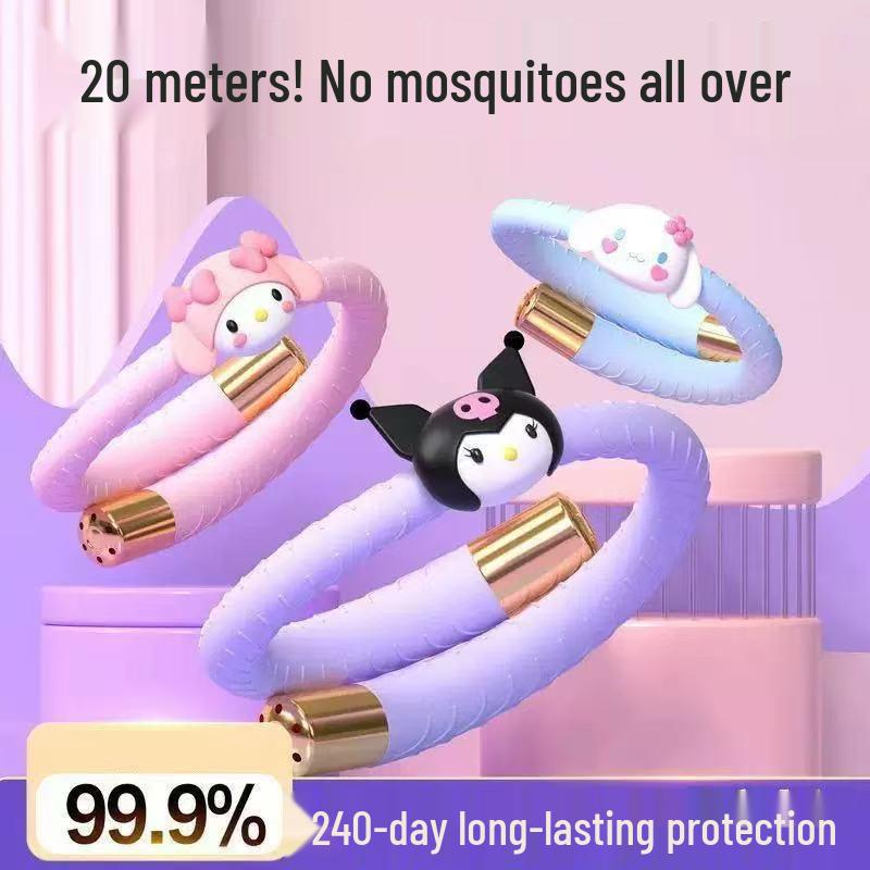 Sanrio Kuromi Mosquito-Repellent Wristband for Kids & Adults with Essential Oils
