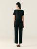 ROEM Basic Round Neck Short Sleeve Blouse Rmblg24R03