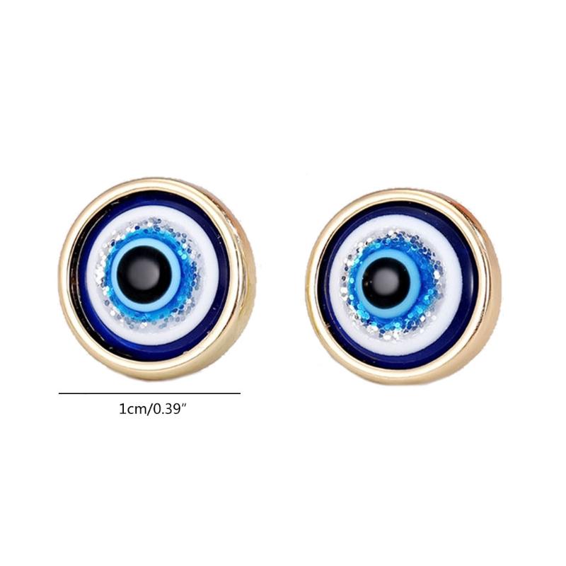 1 Paar für Evil Eye Ohrstecker Türkische Blaue Augen Amulett Ohrringe Teufelsauge zum Schutz Ohrring für Damen Glücksbringer J
