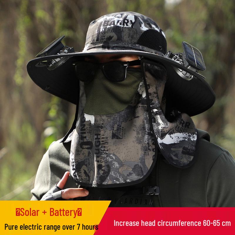 Men's Outdoor Solar-Powered Cooling Fan Hat