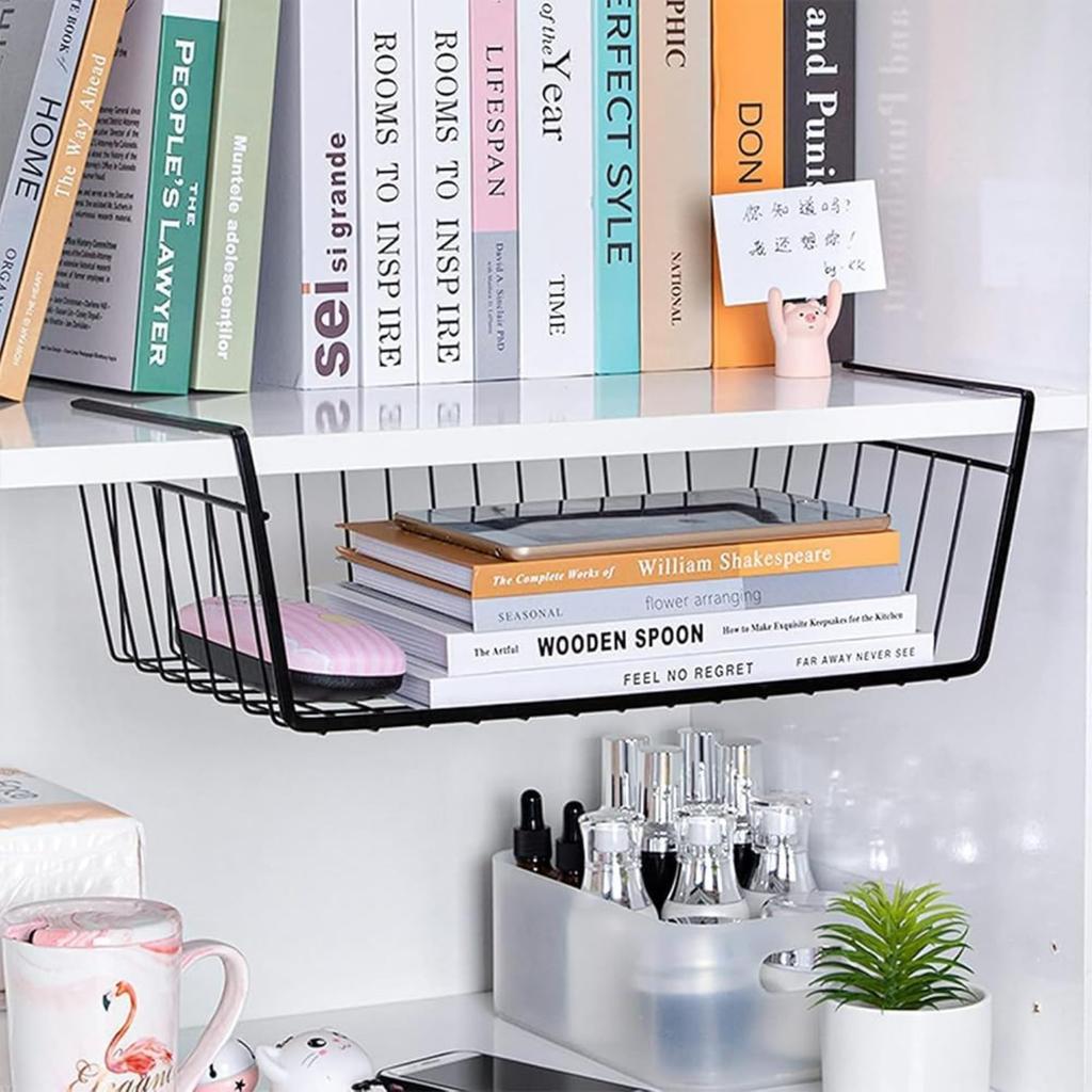 Roysmart 2 Pack Metal Hanging Storage Baskets for Kitchen, Office, Pantry, Bathroom, Cabinet