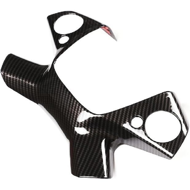 TINKI ABS Carbon Fiber Look Car Steering Wheel Button Cover Trim Compatible for Mercedes Benz E Class W212 2009-2013 Interior Accessories