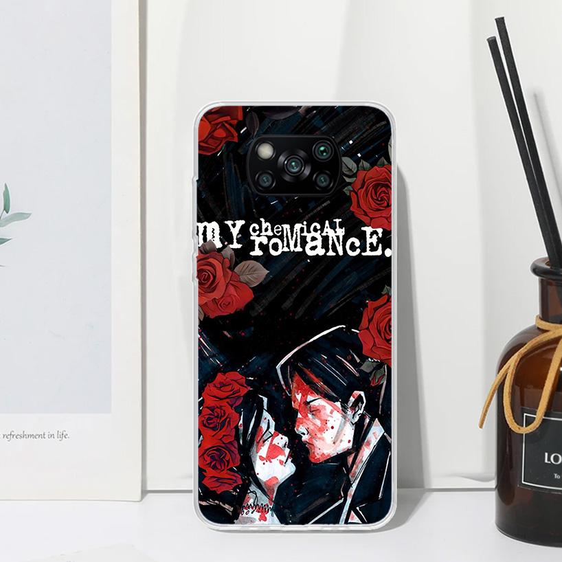 My Chemical Romance MCR Phone Case For Xiaomi Poco X7 X6 X5 M7 M8 Pro F7 Ultra Redmi 15C 15 13C 13 12C 12 10 10C 10A Art Fundas
