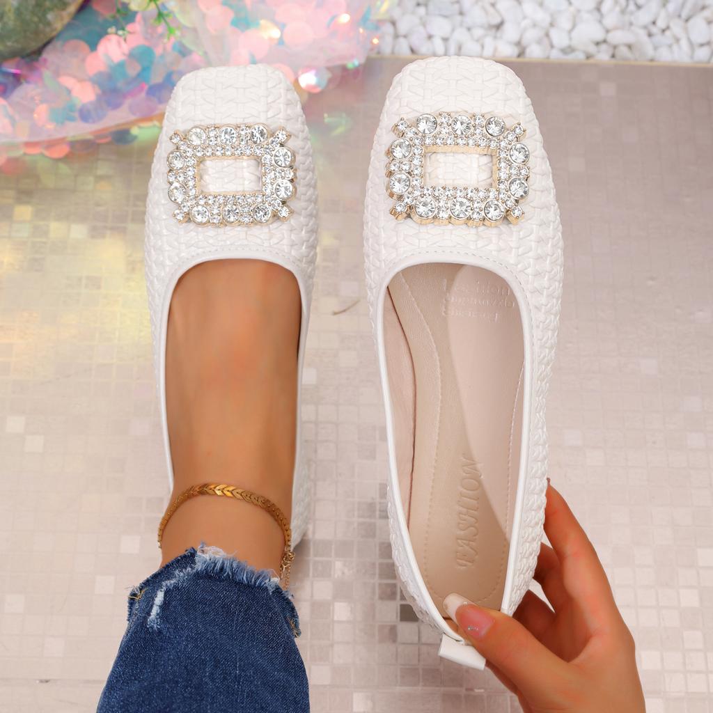 Fashion Women Flats Shoes Wear-resistant Simple Loafers Square Toe Comfortable Sneakers Women Spring Autumn Casual Fashion Shoes Women