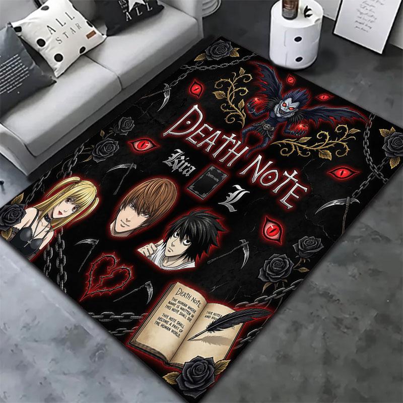 Death Note Golvmatta för Vardagsrum Sovrum Hem Soffa Dekoration Barnlek Halkfri Golvmatta