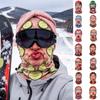 Funny Realistic Old Man Print Ski, 3D Full Face Winter Windproof, Sunglasses Not Included
