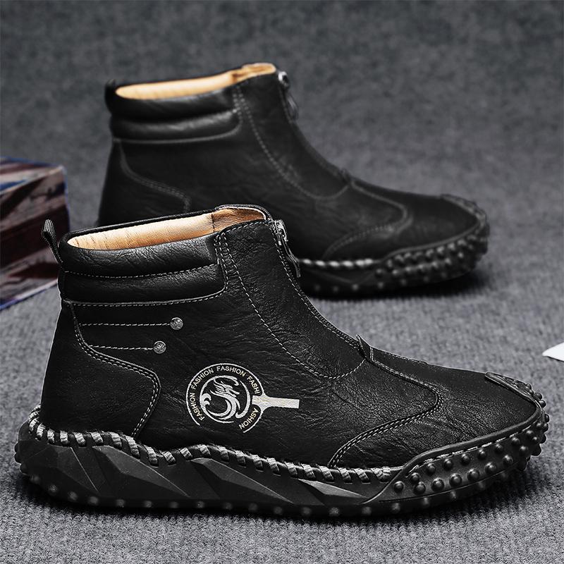 Autumn/ Winter Genuine Leather Men Shoes Waterproof Outdoor Men Boots Comfortable Men Walking Hiking Boots