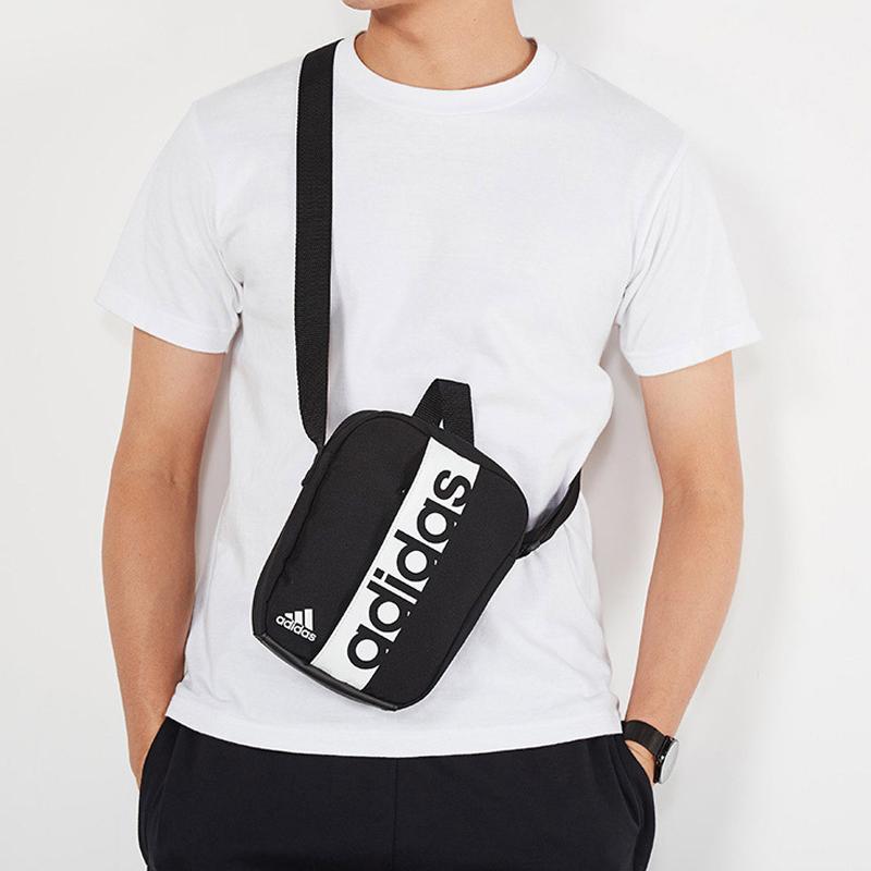 Adidas Polyester Small Square Bag Shoulder Bag, Crossbody Bag Regular Unisex Black Adidas S99975