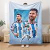 Football Messi Blanket Warmthful Decor Perfect for Office Chair Sofa Office for All Seasons Warmthful Decor Ideal Gift For Birthday Valentine'S Day