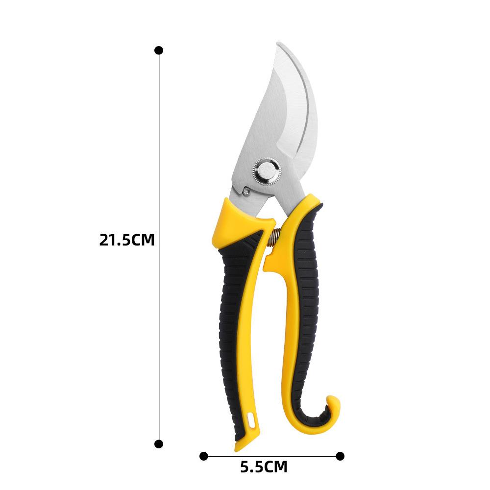 

Quality Steel Sharp Garden Scissors Household Rubber Handle Fruit Picking Pruning Shear Brabch Manual Pruner for Bonsai