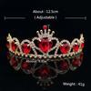 1pc Red Crown Shaped Birthday Gift Princess Headband Elegant Party Headwear Accessory Fashionable Women Royal Hair Decoration