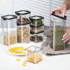 Frasco Transparente Sellado para Almacenamiento de Alimentos con Cierre Hermético, a Prueba de Polvo y Humedad, Contenedor para Arroz, Cereales, Leche en Polvo, Estuche para Almacenamiento de Té