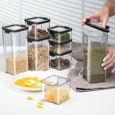 Frasco Transparente Sellado para Almacenamiento de Alimentos con Cierre Hermético, a Prueba de Polvo y Humedad, Contenedor para Arroz, Cereales, Leche en Polvo, Estuche para Almacenamiento de Té