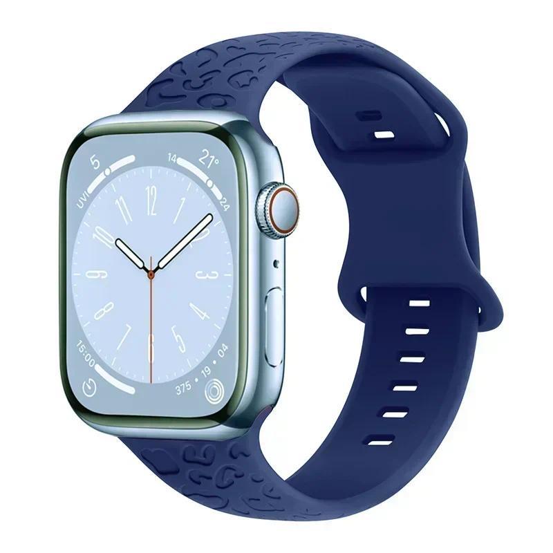 Engraved Strap For Apple Watch Band 45mm 44mm 46mm 42mm 41 40 49mm Silicone Correa Bracelet Series 8 9 10 11 7 SE 6 5 4 Ultra 2