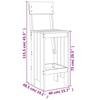 VidaXL Set of 2 Bar Stools, Pub Chair, Bistro Seat, Outdoor Terrace Balcony Patio Garden Furniture, White 825360