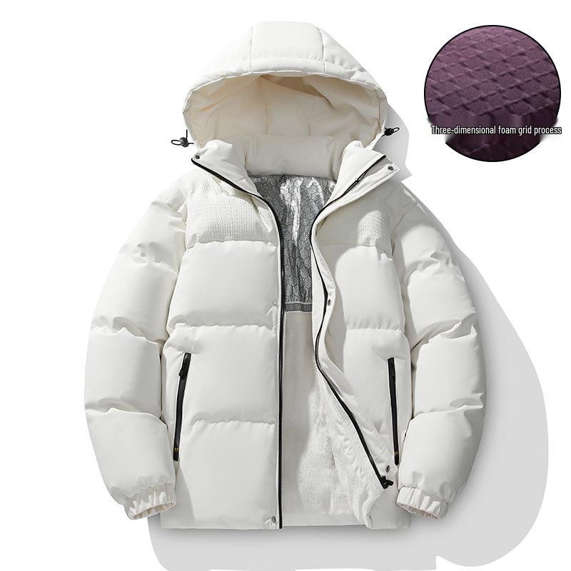 Men s 2026 Winter Stand Collar Warm Cotton Jacket - Trendy Thickened Casual Outerwear M абрикосовый