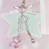 Sweet Bowknot Phone Charm Angel Wing Pendant Keychain for Bag Accessory Phone Strap Lanyard Beaded Key Chain Jewelry