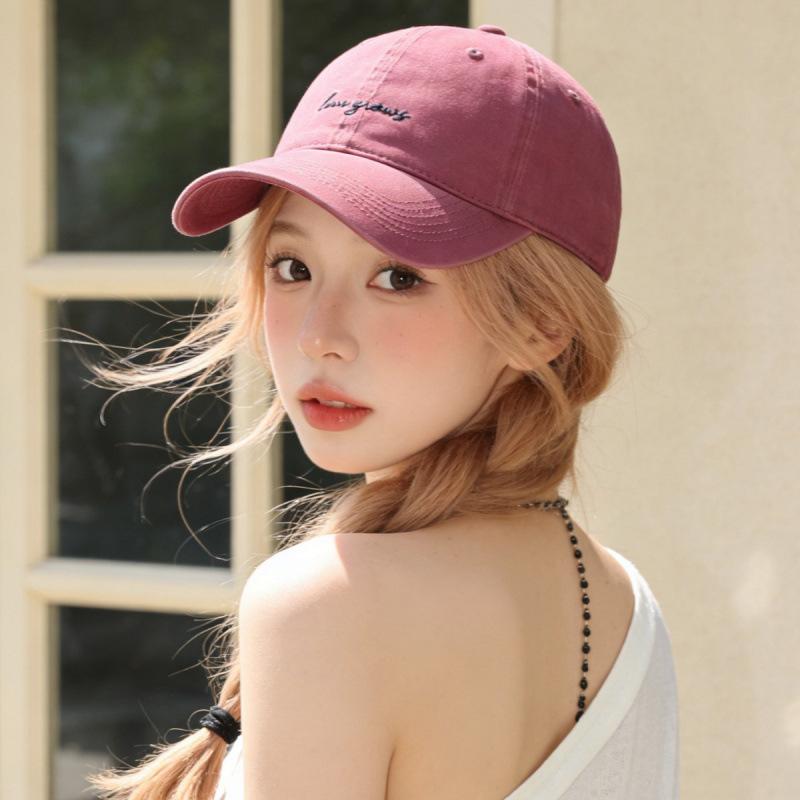 Letter Embroidery Baseball Cap Unisex Wide Brim Cap Spring Visor Fashionable Versatile Adjustable