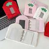 Plush Photocard Binder Cover Cute Strawberry Refillable Page Cartoon 3 Rings Binder Photo Album Shell Organizers