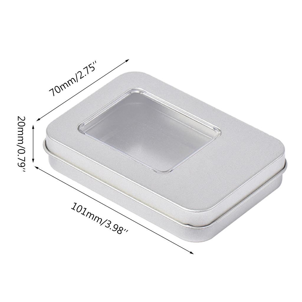 Metal Rectangle Silver Color Playing Cards Storage Box Money Coin Holder Box Candy for Key for Case Business Card Storag