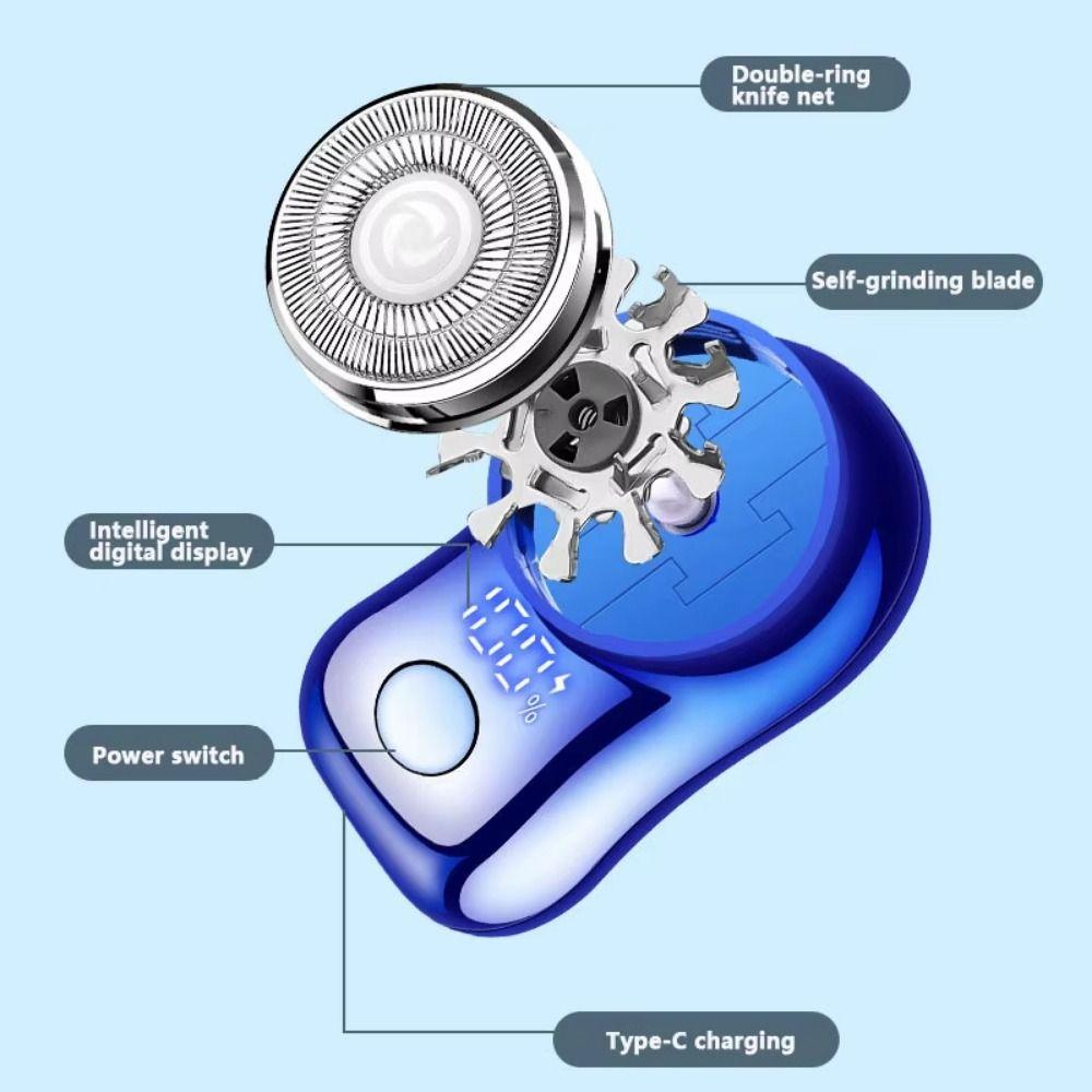 Cordless Mini Electric Shaver USB Rechargeable Men's Beard Trimmer for Face Body