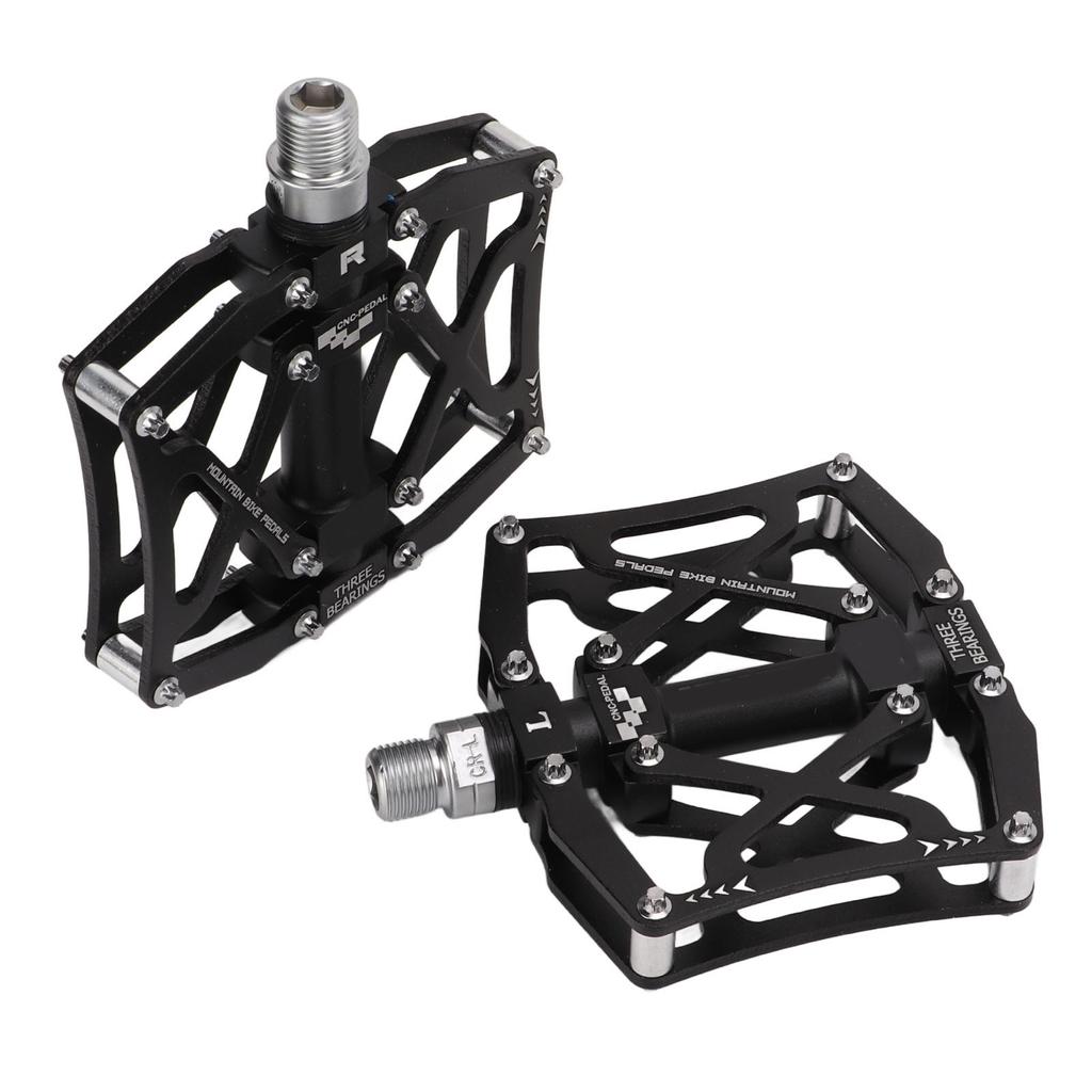 Bicycle Pedals Bike Aluminum Alloy Pedal CNC Machining with Bearing for Mountain Road Bike Black